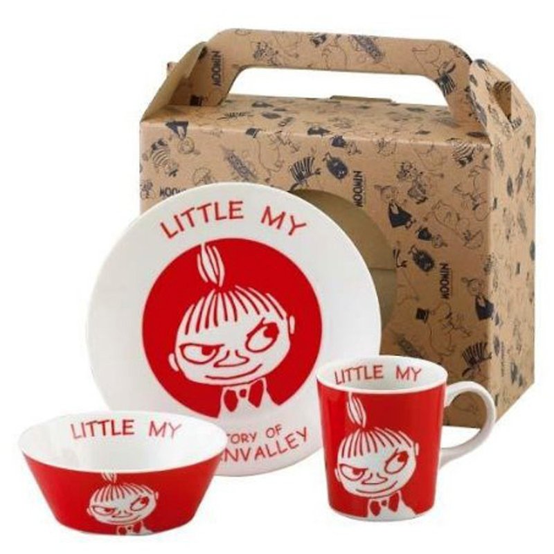 MOOMIN 噜噜米-expression series 3 piece gift box (small dots) - Other - Pottery 