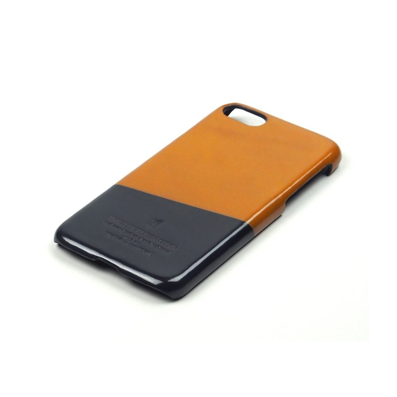 Racket leather case iPhone 7 /Squash (Tan-grey) - Other - Genuine Leather Orange