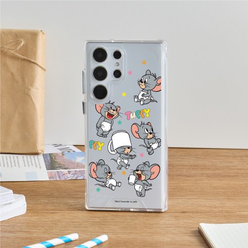 TOYSELECT 湯姆貓與傑利鼠Tuffy亂花防摔透明SAMSUNG手機殼