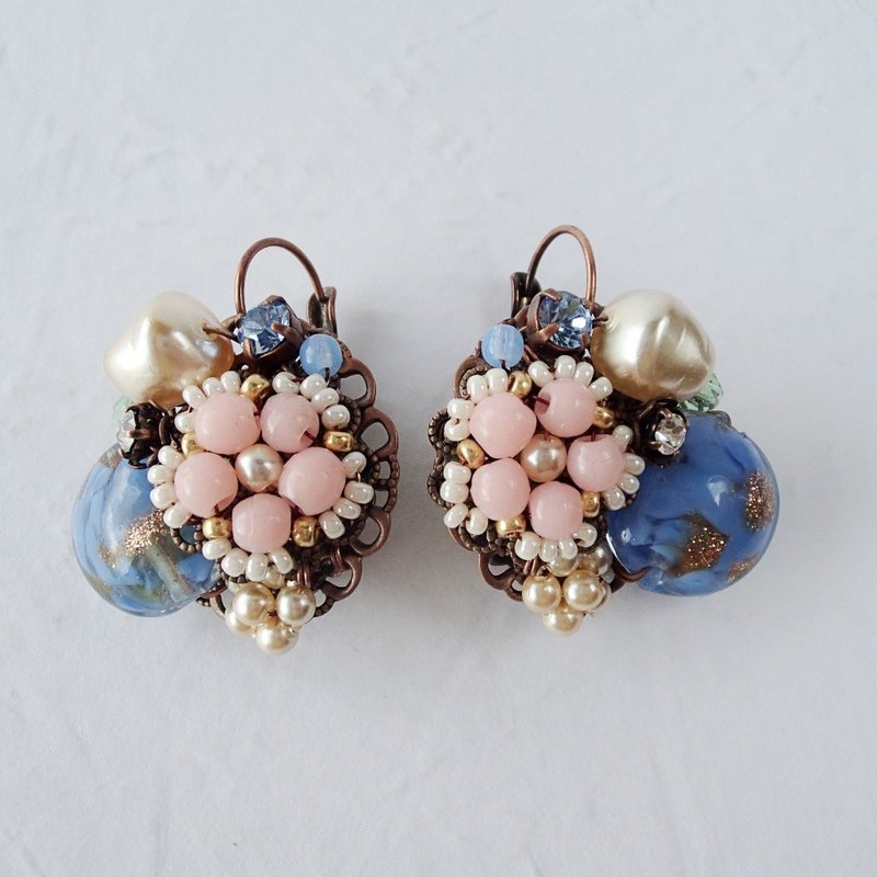 Amelie Leverback Earrings - Jewelry by mdmButiik - 耳環/耳夾/耳骨夾 - 玻璃 粉紅色