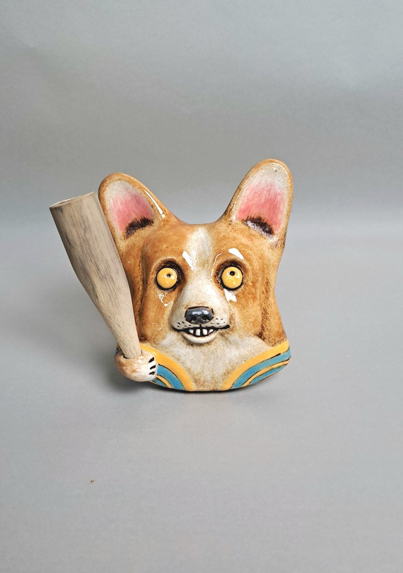 Corgi Diffuser 01 (Handmade Pottery) - น้ำหอม - ดินเผา ขาว