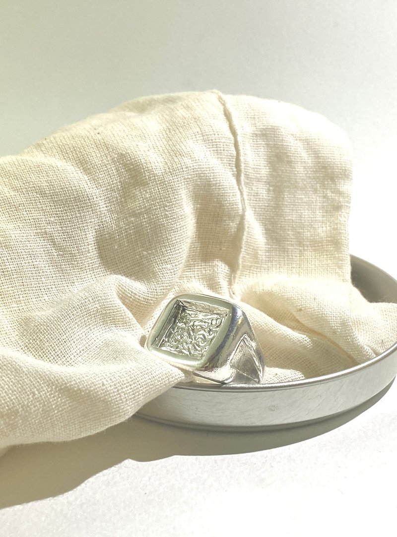925 Silver textured Silver - General Rings - Silver Silver