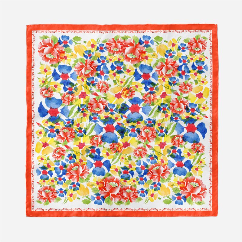 Silk satin scarf - Sang ka si - 絲巾 - 聚酯纖維 多色