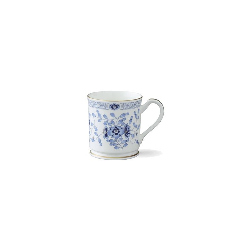 日本NARUMI 米蘭骨瓷馬克杯-330ml - 咖啡杯/馬克杯 - 瓷 藍色
