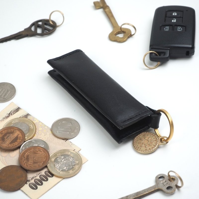 Wallet Key Holder / Black - Keychains - Genuine Leather Black