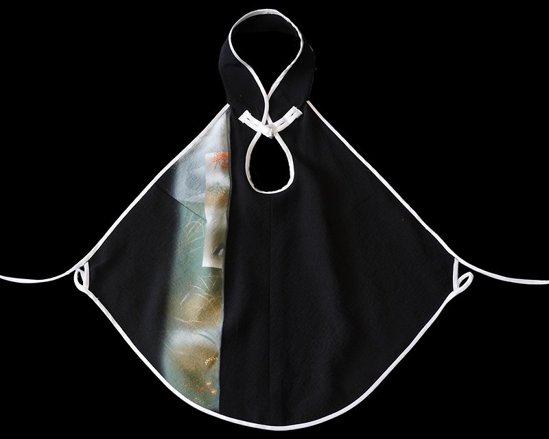 Haori remakes bellybands and sock chests | Landscape Crane Map | - Women's Tops - Silk Black
