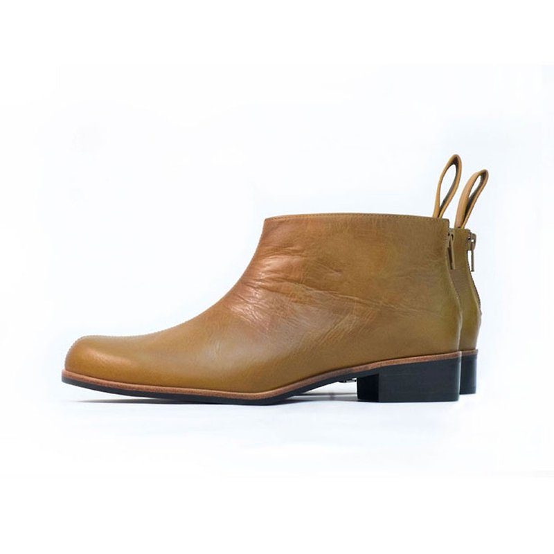 NOUR Isola boot - Vesper Brown - Women's Booties - Genuine Leather Orange