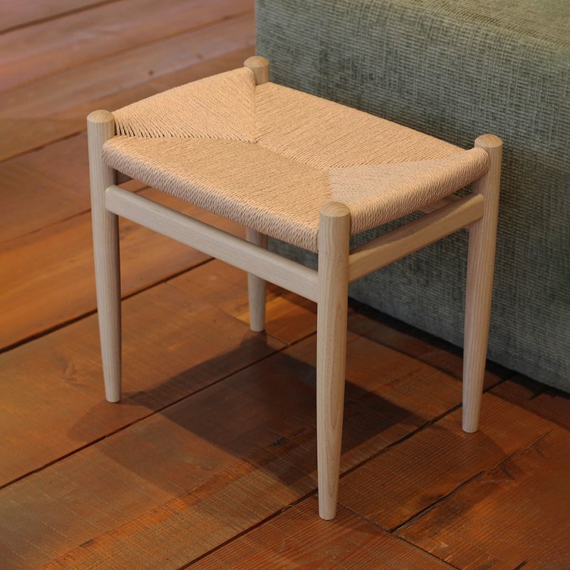 Woven round footstool | Baizuo - เก้าอี้โซฟา - ไม้ สีกากี