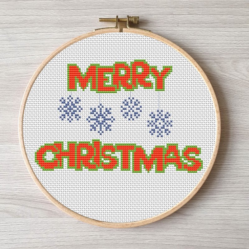 刺绣圣诞 easy embroidery DIY, Christmas cross stitch pattern pdf - 其他數位設計 - 其他材質 