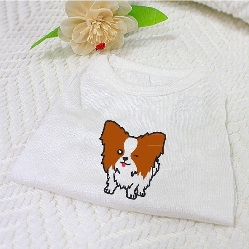 [Mao Kid Name Customized Style] Papillon Dog Reflective Clothing (Mao Kid Style) - ชุดสัตว์เลี้ยง - ผ้าฝ้าย/ผ้าลินิน หลากหลายสี