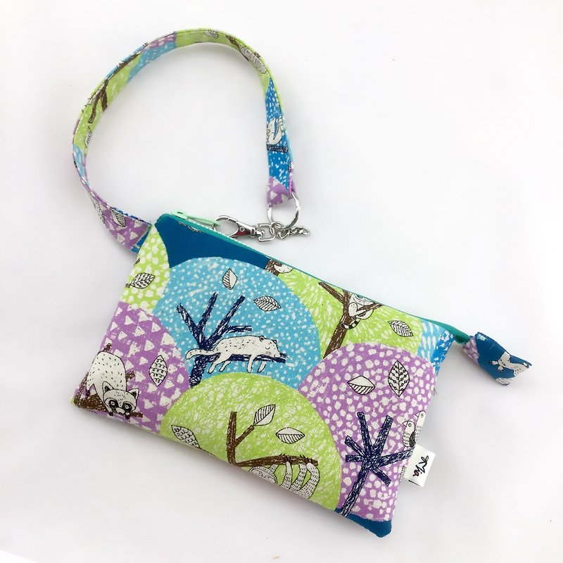 Colorful animal park handle bag ---money / cell phone / travel card credit card--- one with, - กระเป๋าสตางค์ - ผ้าฝ้าย/ผ้าลินิน 