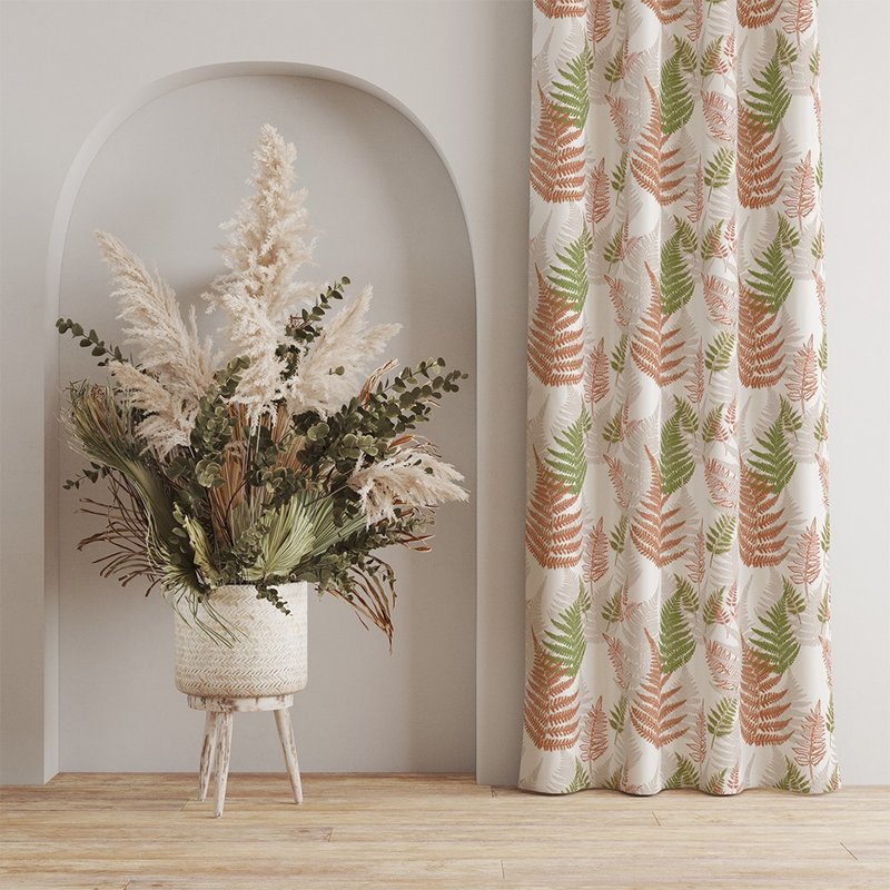 Brand Design Printed Curtains Ferns everywhere - ม่านและป้ายประตู - เส้นใยสังเคราะห์ 