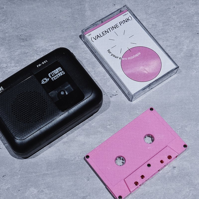 粉紅色 空白卡式帶  磁帶 錄音帶  60 分鐘 - 其他 - 塑膠 粉紅色
