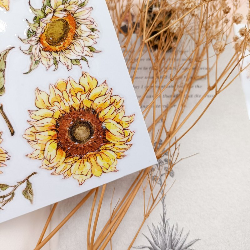 110 向日葵 Sunflower / 轉印貼纸Transfer Stickers - 貼紙 - 其他材質 多色