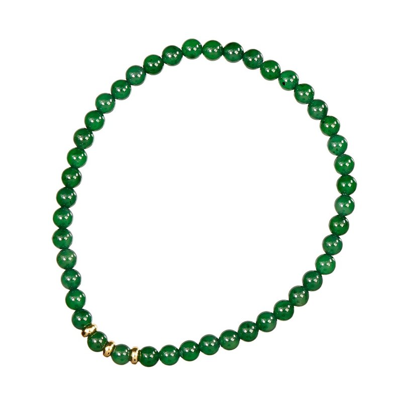 【正佳珠寶】翡翠 頂級滿綠玻璃種 3.6-3.8mm 天然A貨翡翠手珠 - 手鍊/手環 - 半寶石 多色