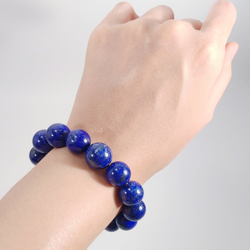 天然阿富汗帝王青青金石 能量 事業 正氣 開運 智慧 手鍊 禮物 - 手鍊/手環 - 寶石 藍色