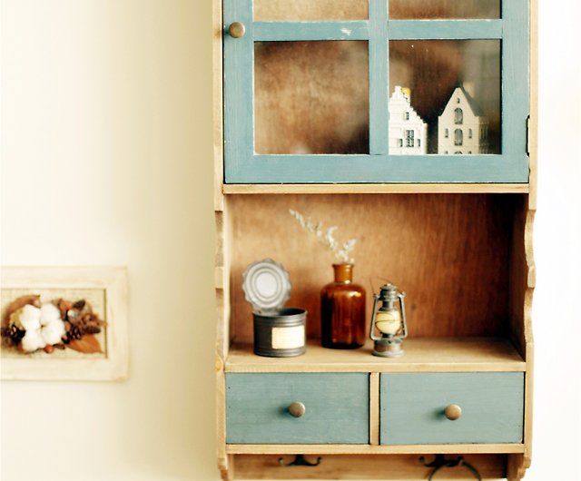 Gdlittlething Storage I, Small Wooden Wall Display Cabinets