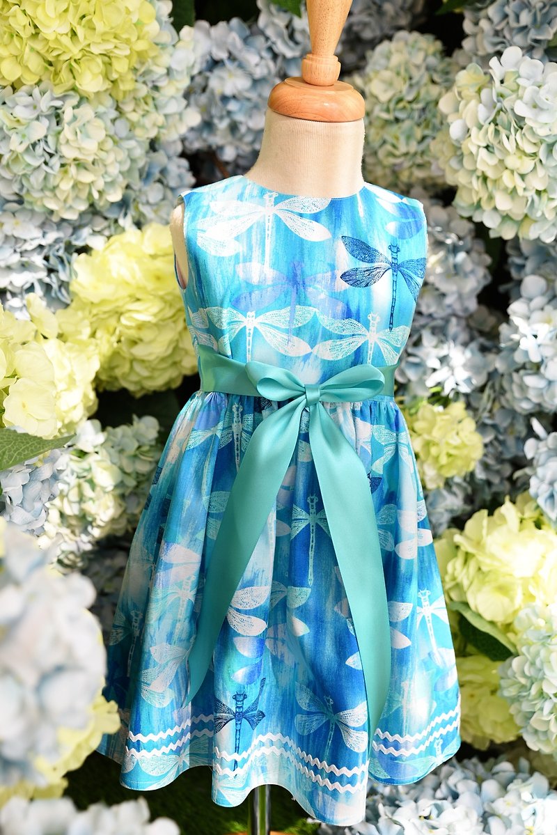 小洋裝 藍蜻蜓 - 其他 - 棉．麻 藍色