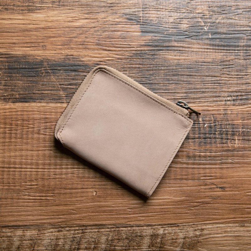 TIDY one ミニ財布   L字ショートウォレット レザー 革 japan 日本 名入れ 刻印【Natural】 - 皮夾/長短夾/錢包 - 真皮 咖啡色