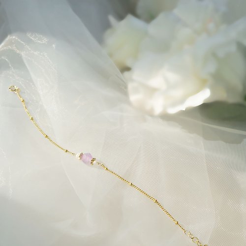 Beau Jewelry <Beau 輕珠寶>14K包金簡約寶石手鍊 – 紫水晶