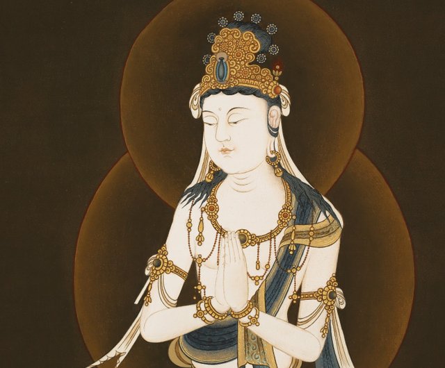 手描きのエーテリアルタンカ 日本の神 - ショップ Boudha Stupa Thanka