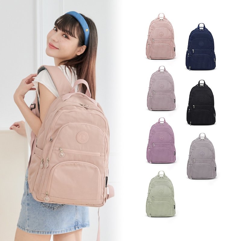 [Best Selling Plain Color] Time Traveler - Intelligent multi-layer backpack with slip pocket and chest button - seven colors in total - Backpacks - Nylon Multicolor