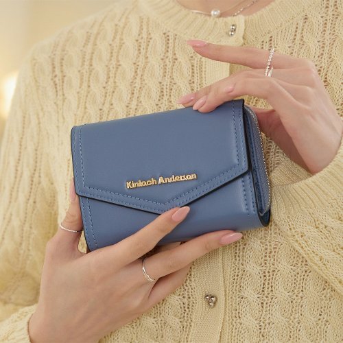Kinloch Anderson 金・安德森 【Kinloch Anderson】Carol 信封式中夾-寧靜藍
