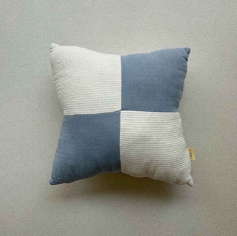 Mini patchwork Blue Cushion - Pillows & Cushions - Cotton & Hemp 