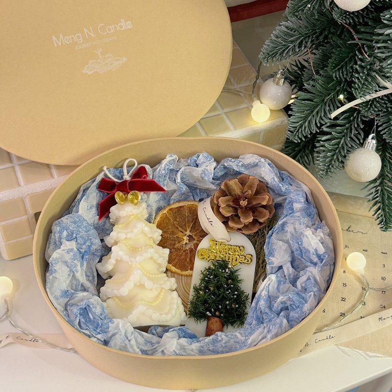 Meng N. Christmas Limited | Christmas Tree Candle Gift Box - เทียน/เชิงเทียน - ขี้ผึ้ง 