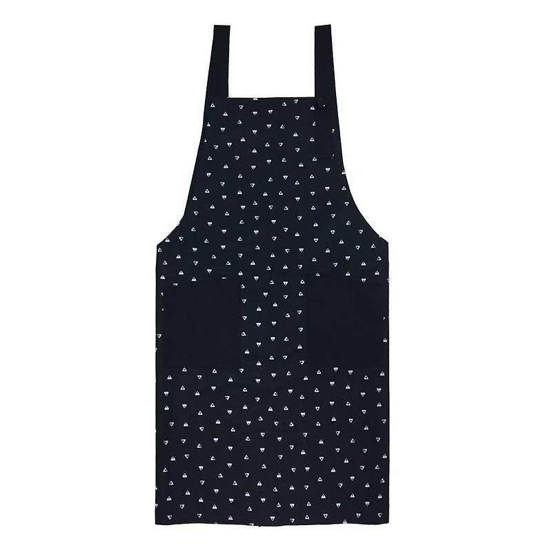 OGG Geometry Classic Mummy Work Apron - Rows of Hills - Aprons - Polyester Black