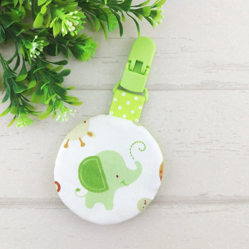 Bud green elephant-2 colors are available. Round peace charm bag (name can be embroidered) - ซองรับขวัญ - ผ้าฝ้าย/ผ้าลินิน สีเขียว