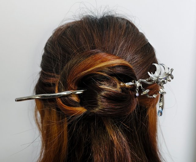 月相星回 印象ジュエリー 新中式 handmade hairpin - ショップ