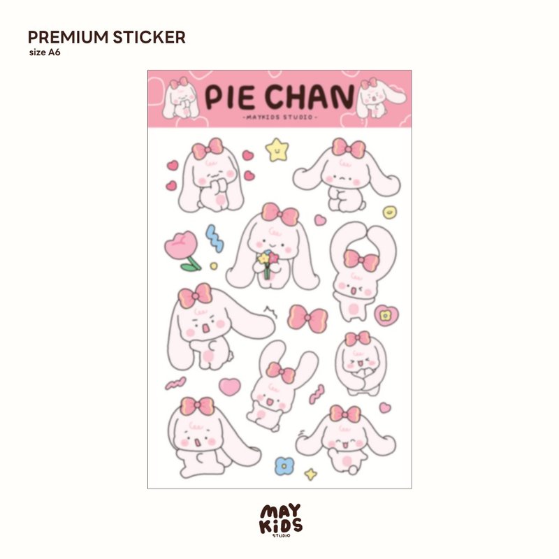 Premium Die-Cut Sticker (Piechan) - 貼紙 - 紙 粉紅色