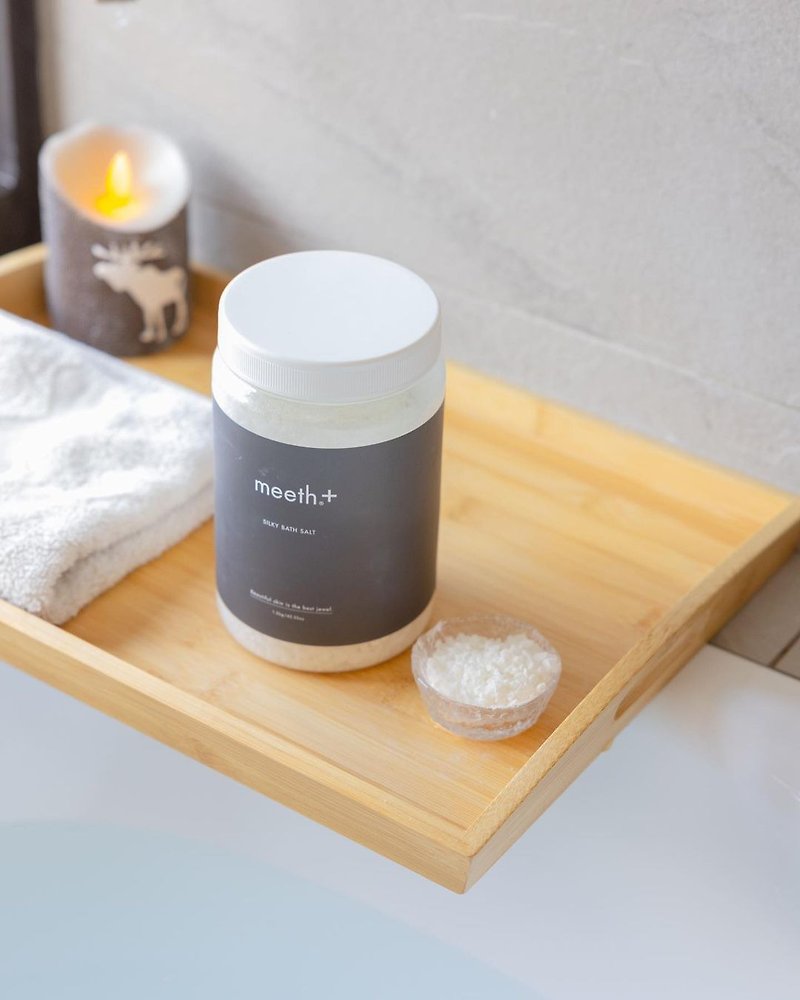 meeth Pure White Floral Bath Salt | Helps perspiration, maintains warmth, relaxes and aids sleep - อื่นๆ - สารสกัดไม้ก๊อก ขาว