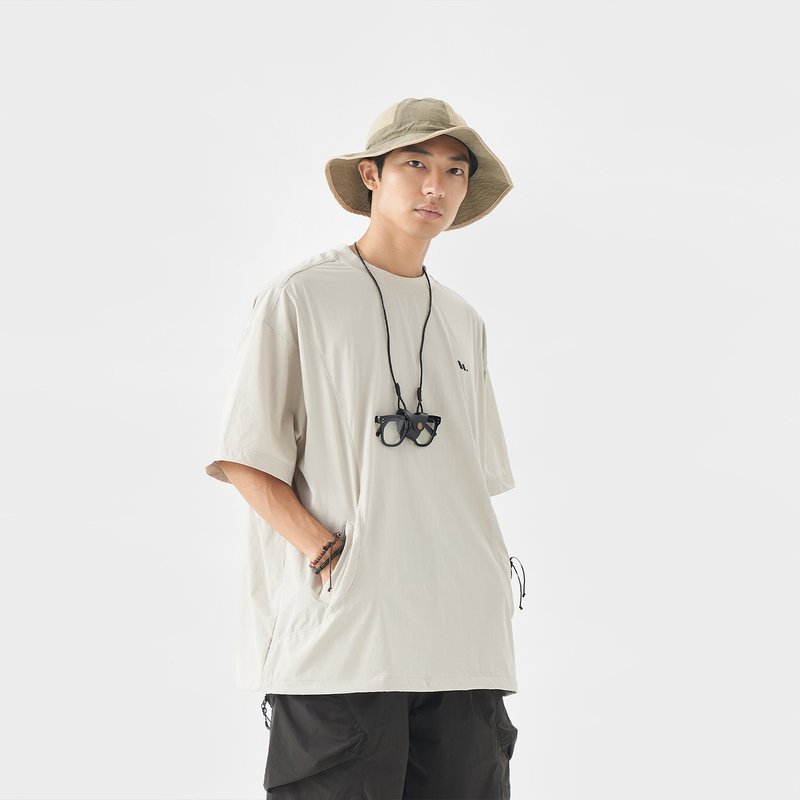 TopBasics Commuter Pockets T-Shirt - 男 T 恤 - 尼龍 灰色