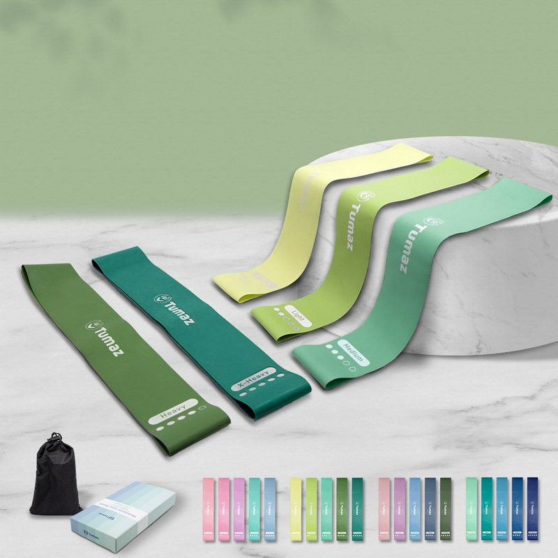 蜜桃臀 天然橡膠彈力帶 一組五入 禮物推薦 - 運動/健身器材 - 橡膠 灰色