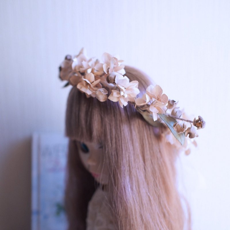 Corolla for doll. Annabelle & Antique lily of the valley. - ヘアアクセサリー - コットン・麻 多色