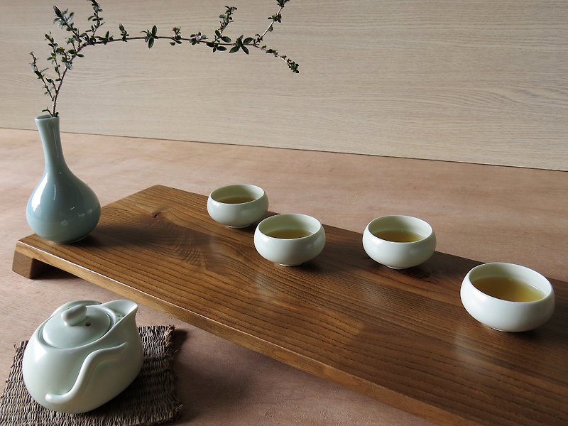 HO MOOD  wood fight series - tea tray - ที่รองแก้ว - ไม้ สีกากี