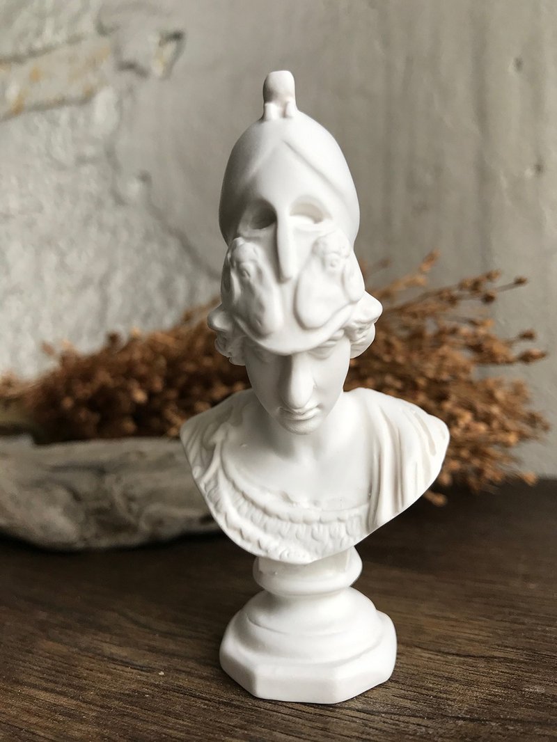 迷你文藝復興。8cm 古羅馬神話人物雕像小型樹脂石膏像/雅典娜 - 擺飾/家飾品 - 樹脂 白色