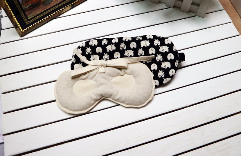Little hippo red bean warm compress eye mask mask can be cleaned and replaced - Eye Masks - Cotton & Hemp Multicolor