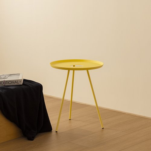 ESAILA Rove Table | 極簡金屬邊桌 | 鵝黃色