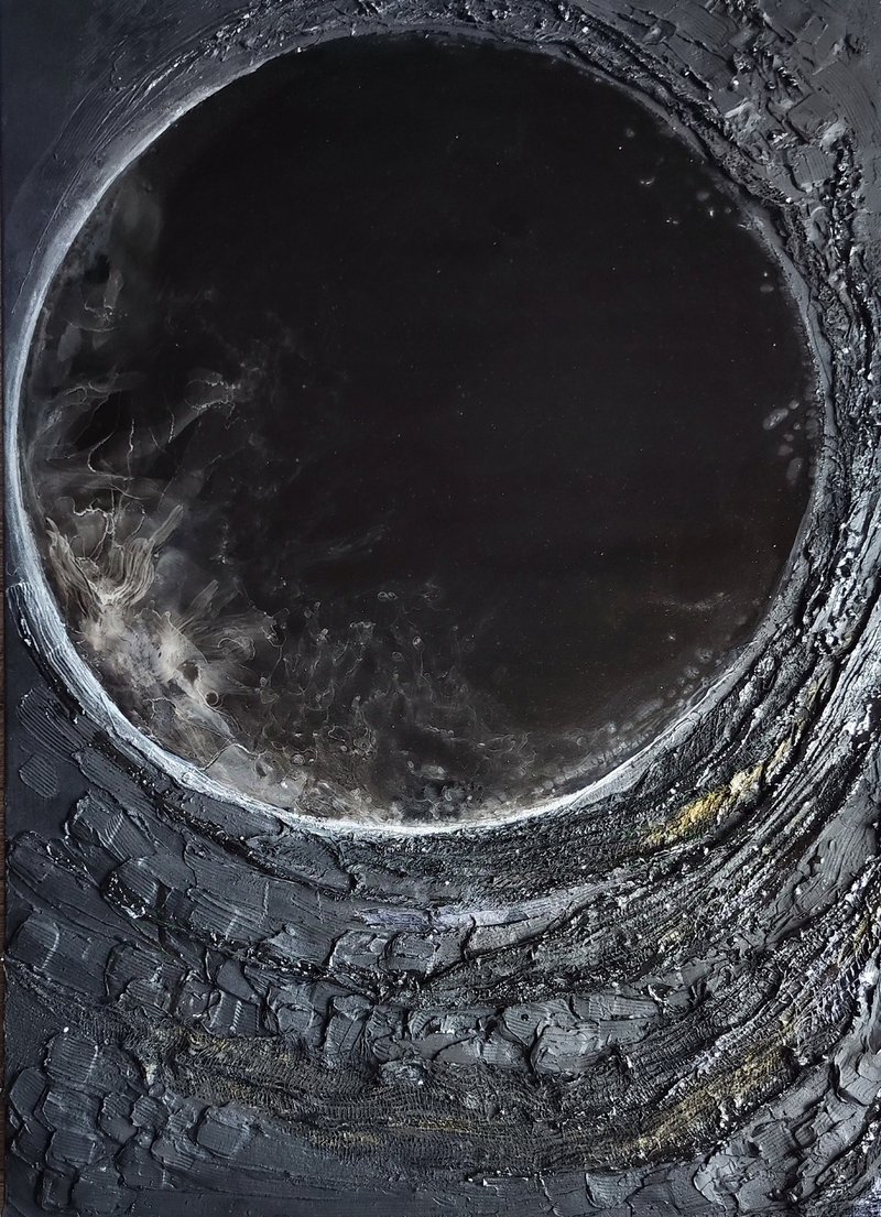 抽象绘画 象征主义 艺术品 原创艺术 室内墙面艺术 家居装饰 - 海報/掛畫/掛布 - 其他材質 黑色
