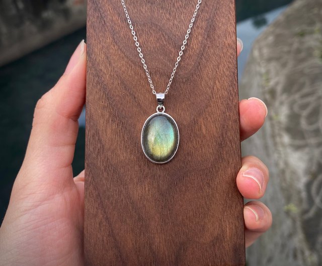 Labradorite deals necklace mens