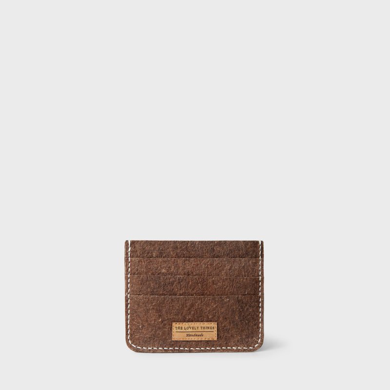 TAYLOR Malai Coconut Leather Card Holder - Brown (Eco-friendly/Vegan) - Card Holders & Cases - Eco-Friendly Materials 