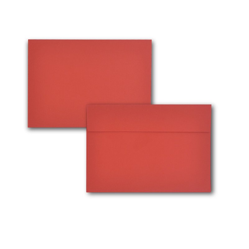 紅色萊妮歐式信封 11x15.8cm 空白信封 50入一組 - 信封/信紙 - 紙 紅色