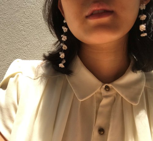 PS.By Hand. 耳環/耳夾SET C Asymmetric Minimal Gypsophila