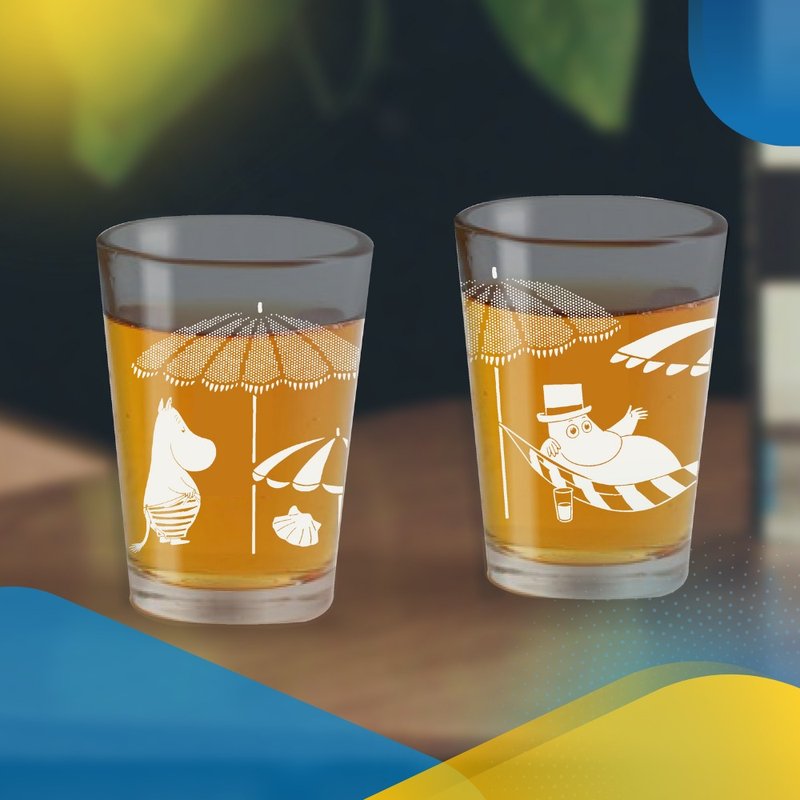 【MOOMIN】Moomin day限定款熱炒杯(2入組) 啤酒杯 玻璃杯 杯子 - 杯子 - 玻璃 