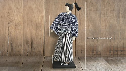 稀有的日本製造的和紙人形日本紙工藝武士人偶的藝術- 設計館 