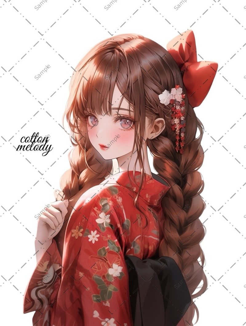 original sticker no.839 人物ステッカー オリジナルステッカー 人物ステッカー 女の子ステッカー オリジナル人物ステッカー - 貼紙 - 紙 
