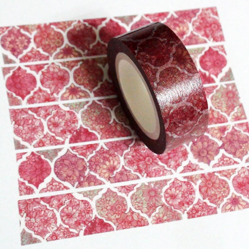 Masking Tape Red Lace - Washi Tape - Paper 